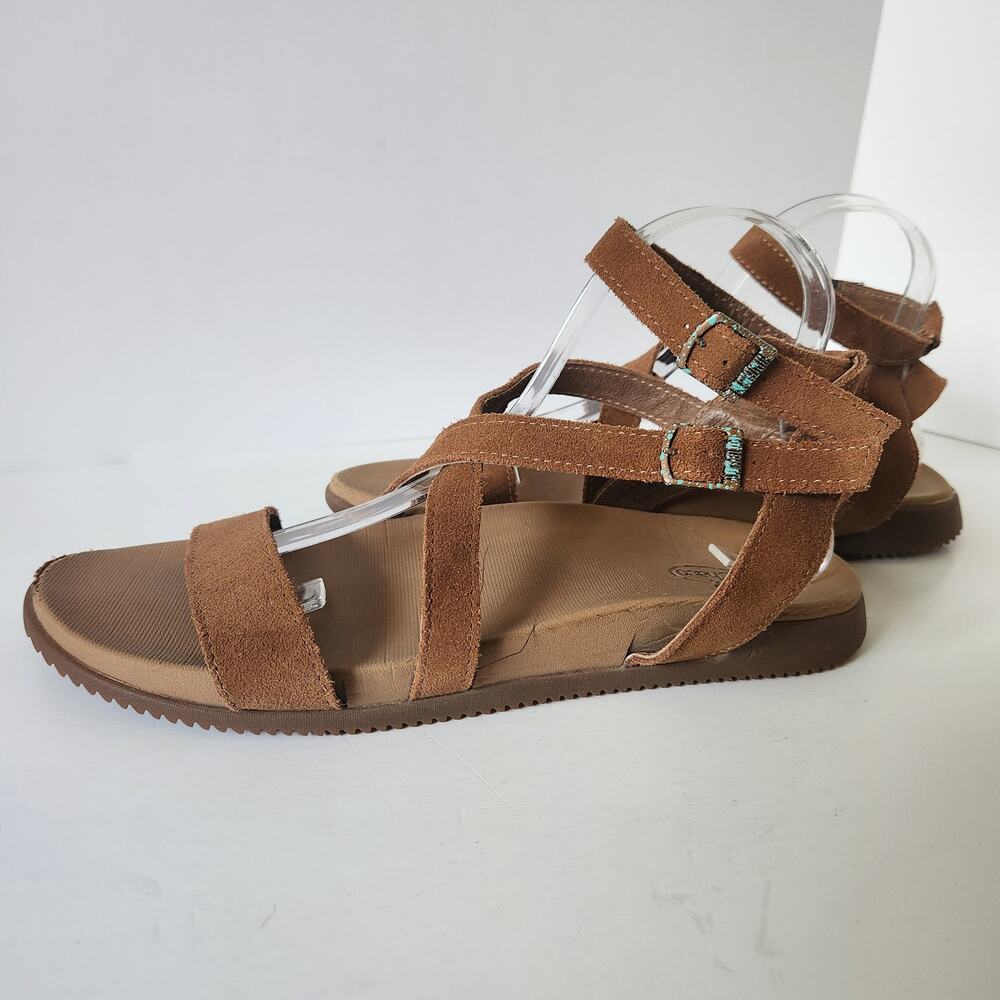 Chaco Rose Brown Suede Gladiator Strappy Sandals Women JCH107812 Buckle SZ 10 - Picture 9 of 15